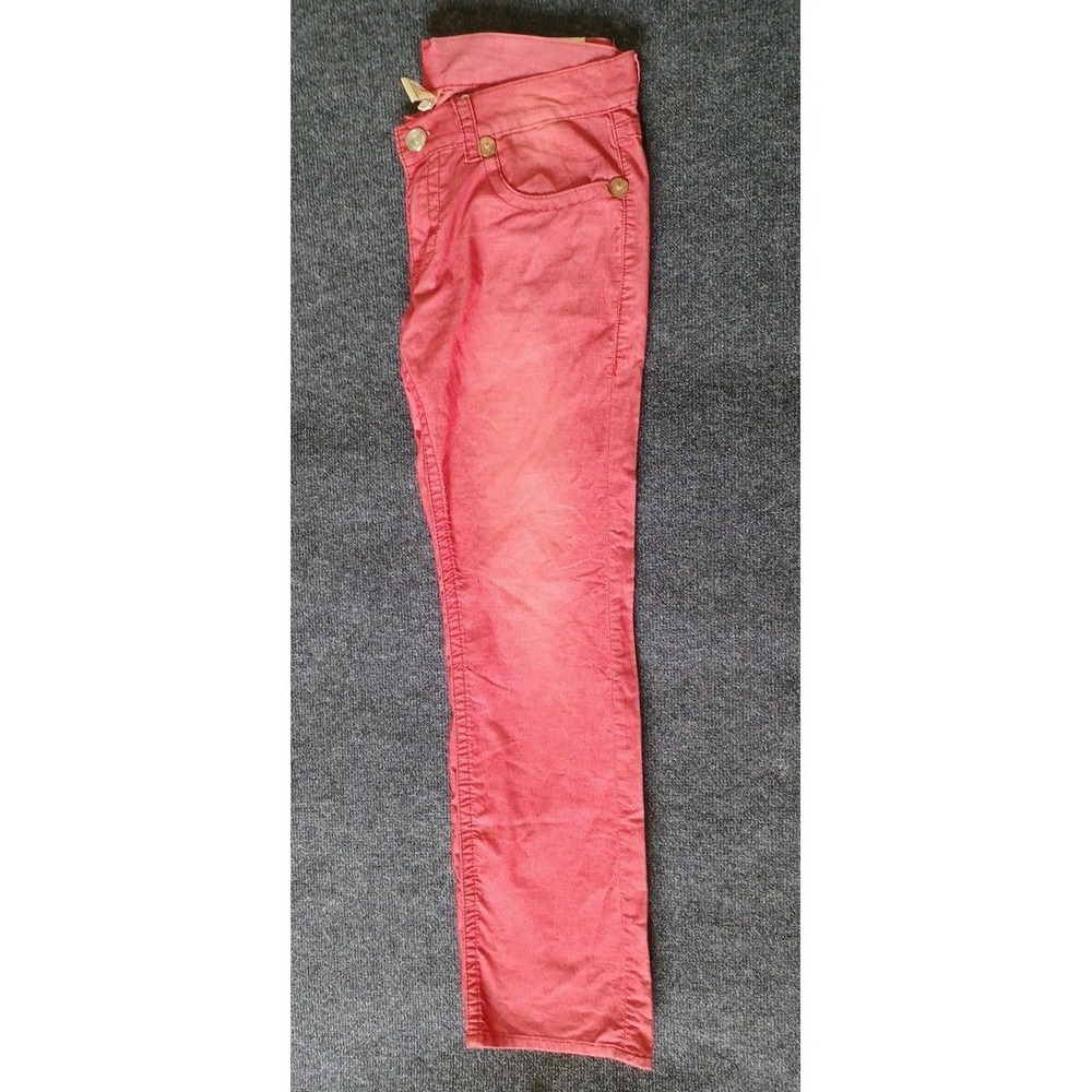 True Religion Billy Super T Mens 36x33 Red Pants Y2K Vintage - Picture 6 of 10